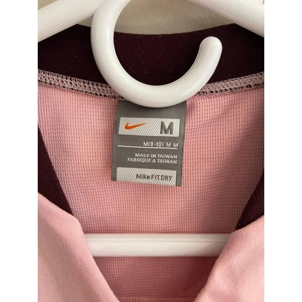 Nike Fit Dry Blush Pink & Burgundy Sleeveless Activewear Tank Size Medium Tennis - Picture 5 of 13